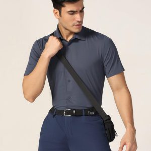 TechPro Formal Half Sleeve Blackberry Shirt-Midnight Blue