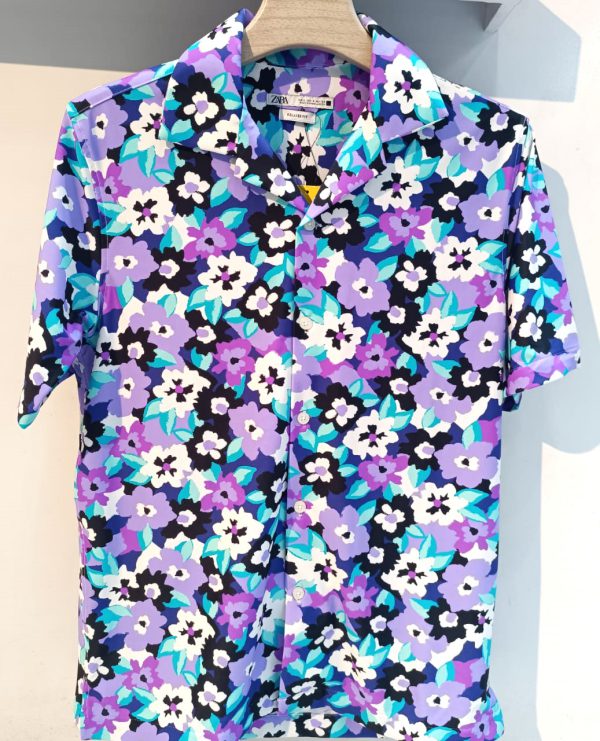 Floral Half-Shirt