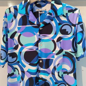 Geometric printed Half-Shirt