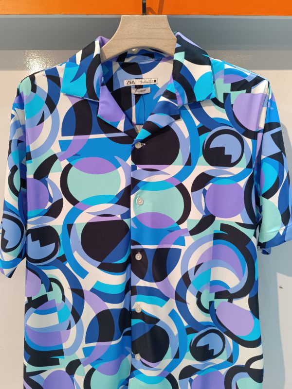 Geometric printed Half-Shirt